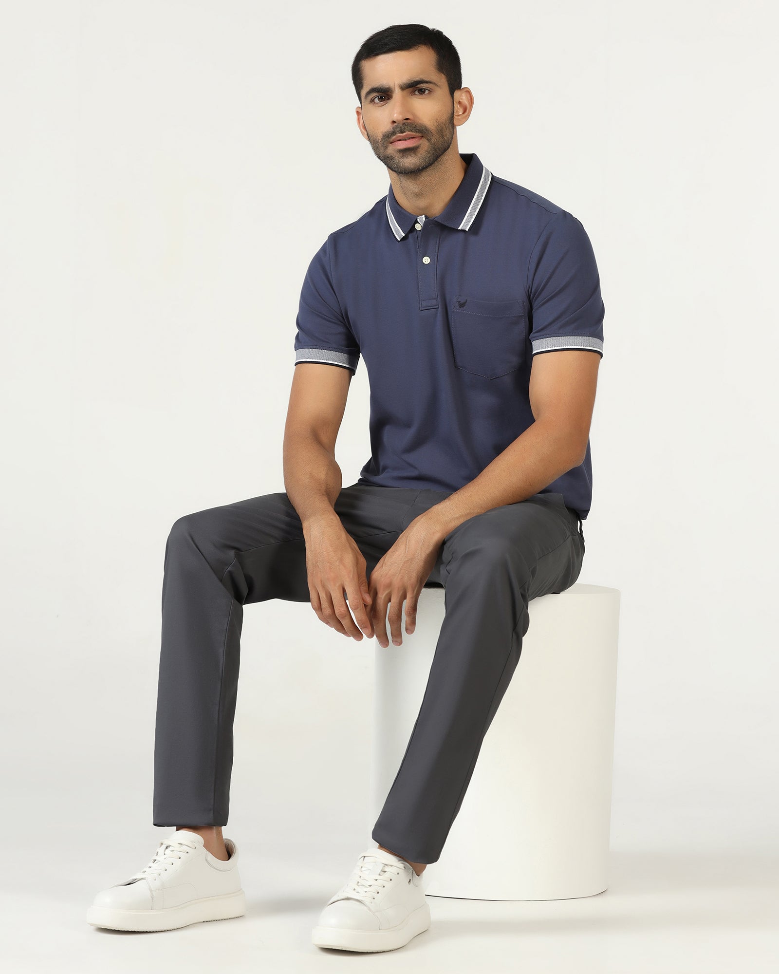 Grey Textured Khakis - Murray