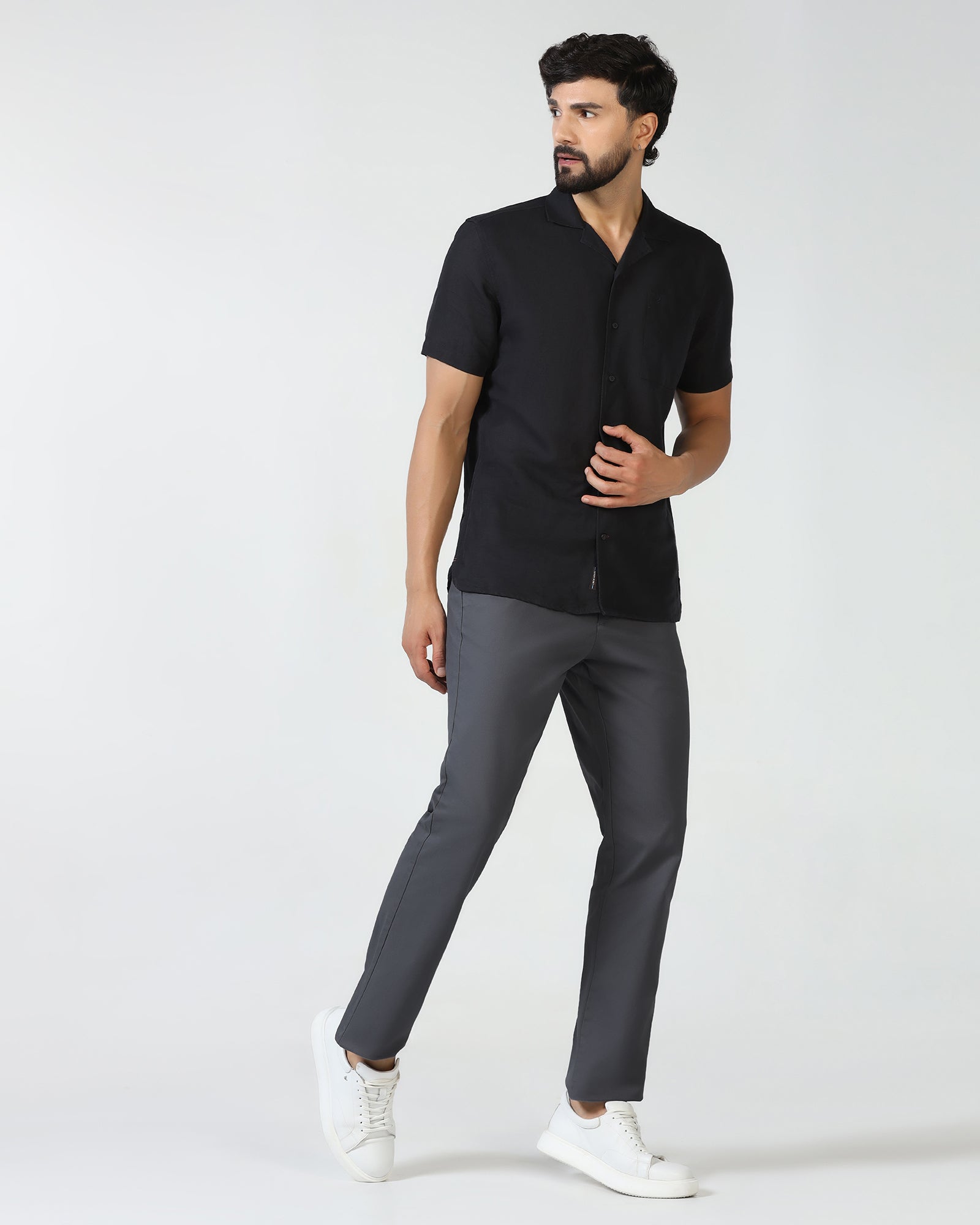 Grey Textured Khakis - Murray