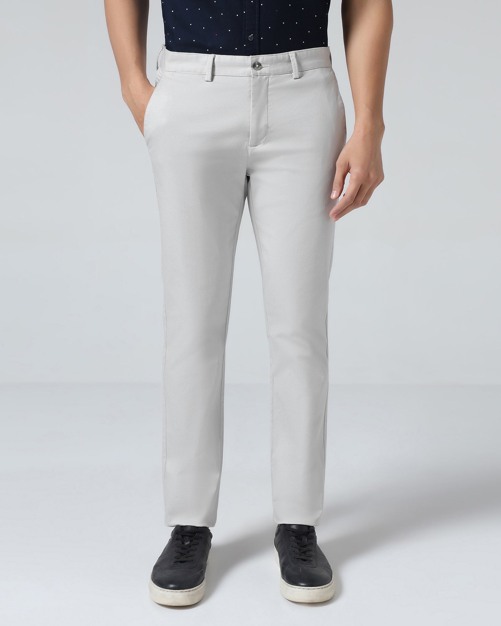 Grey Textured Khakis - Portico