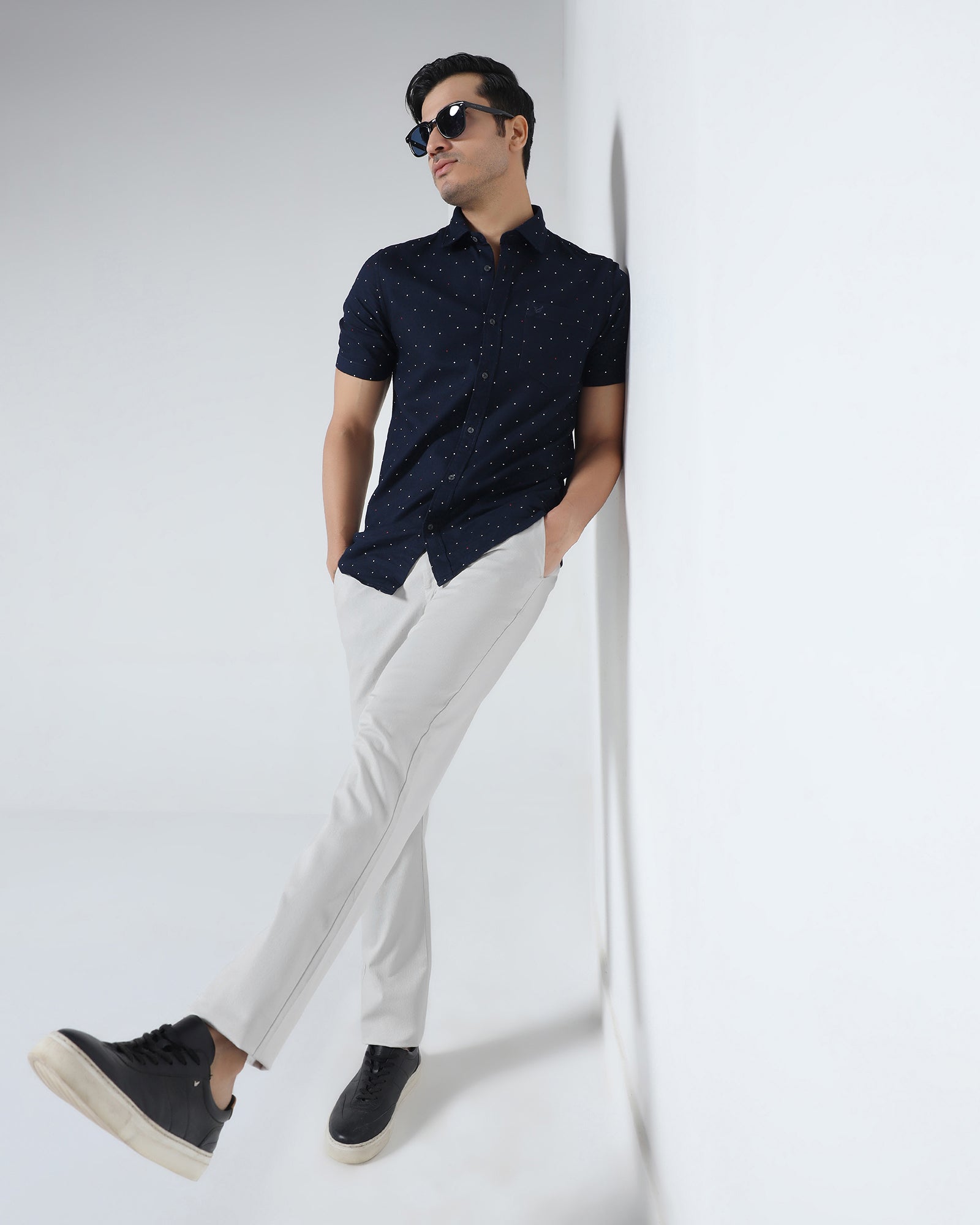 Grey Textured Khakis - Portico