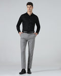 Grey Textured Trouser