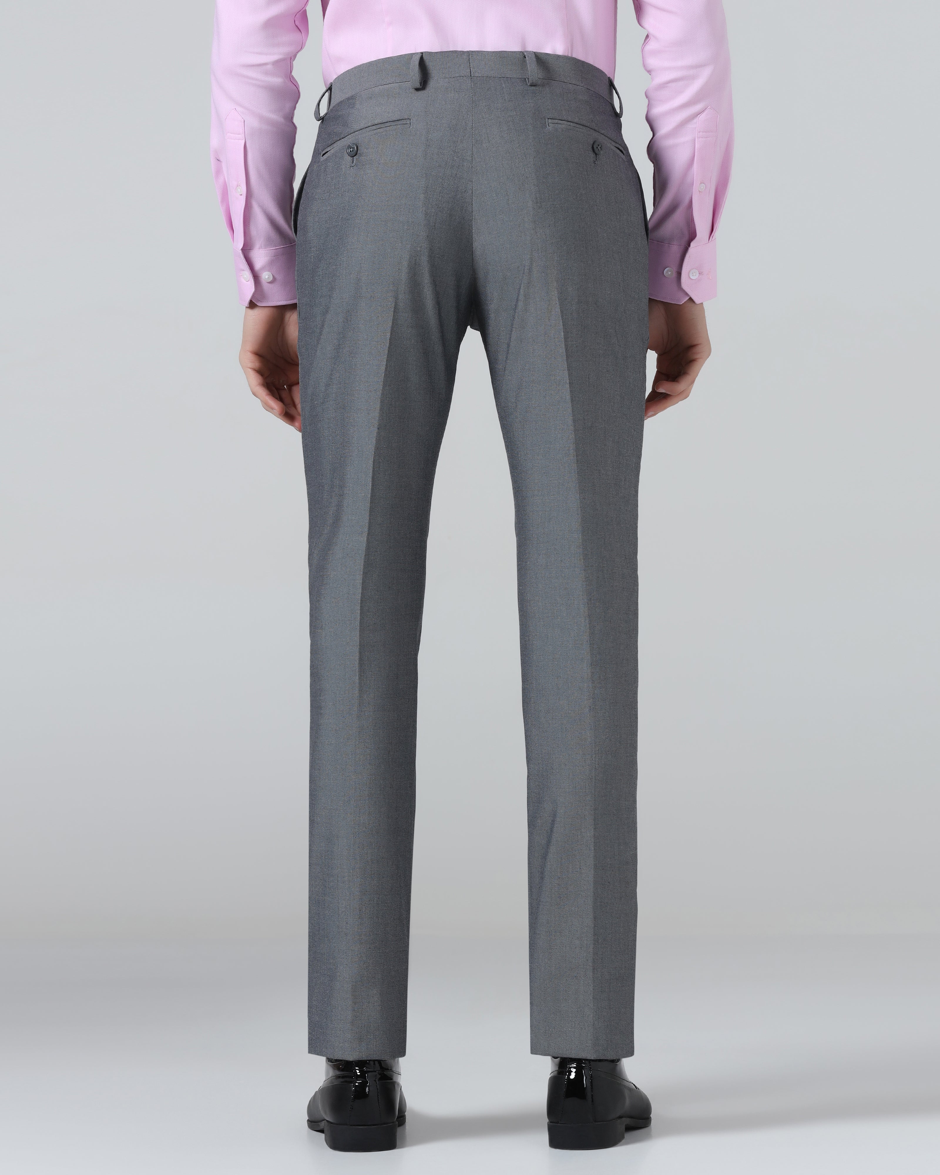 Grey Textured Trouser