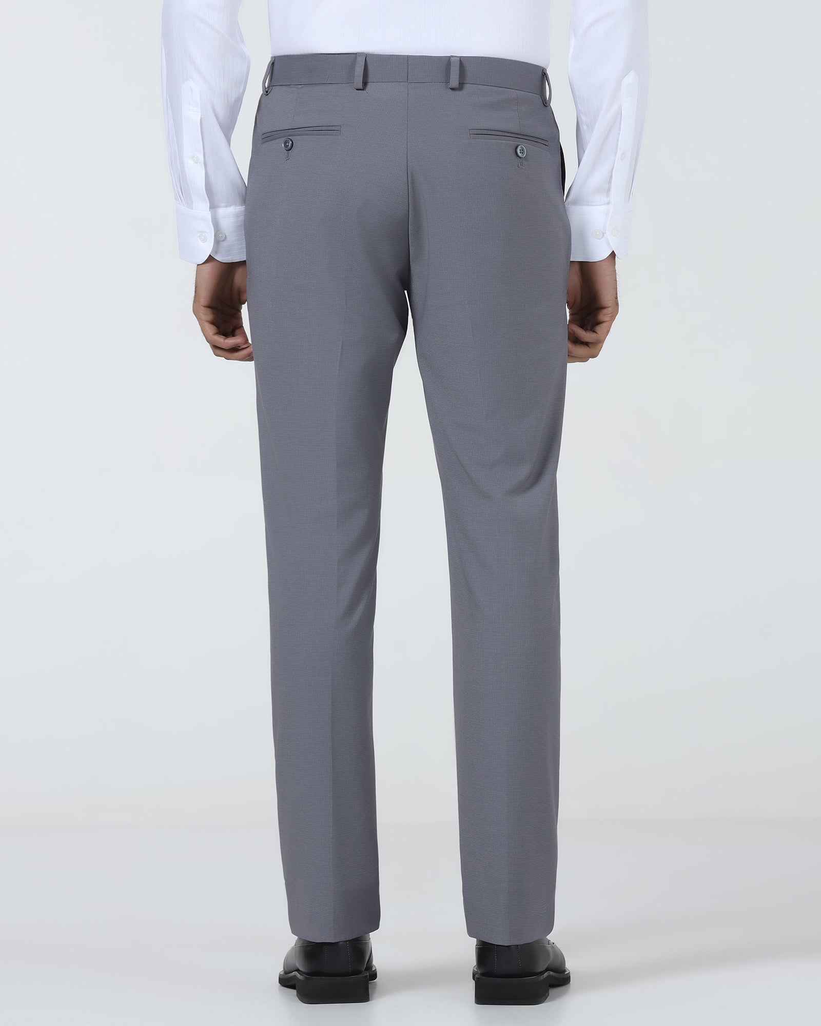 Grey Textured Trouser - Bernardo
