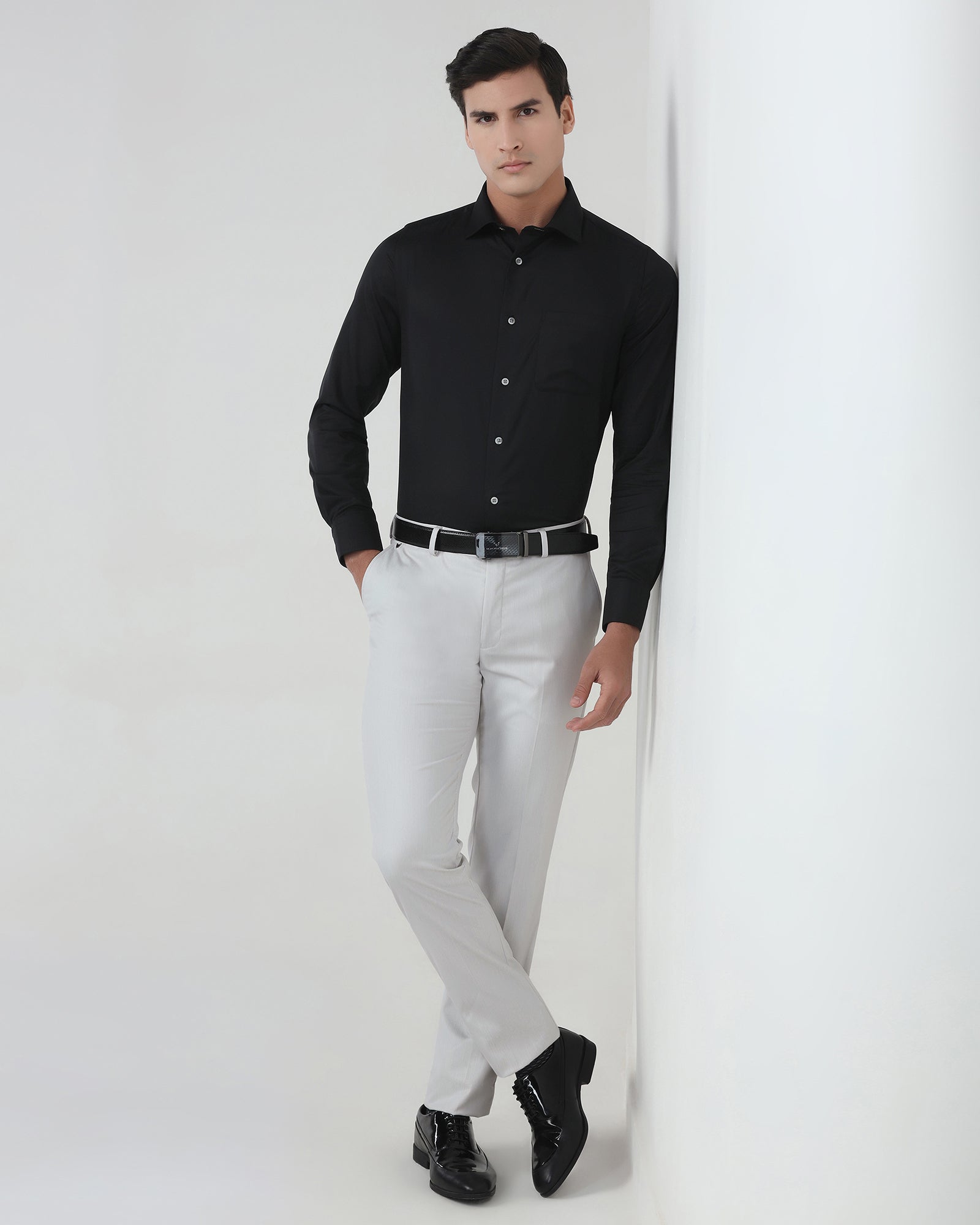 Grey Textured Trouser - Kylian