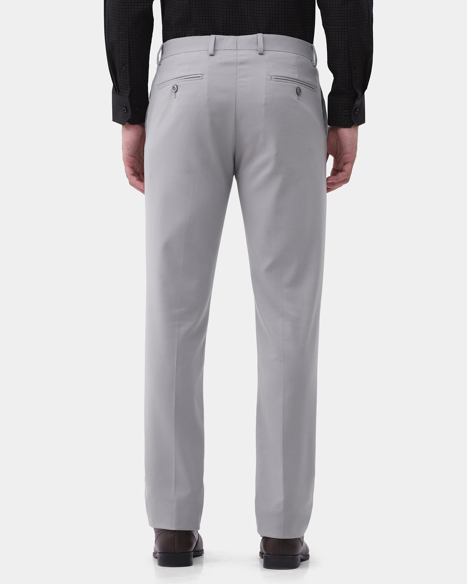 Grey Textured Trouser - Morfe