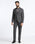 Grey Three Piece Textured Suit - Zyme