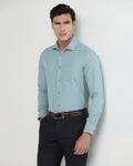 Greyish Blue Non Iron Textured Shirt - Reform E