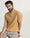 Henley Collar Tan Textured T-Shirt - Clark