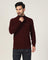 High Neck Maroon Textured Sweater - Jeremy