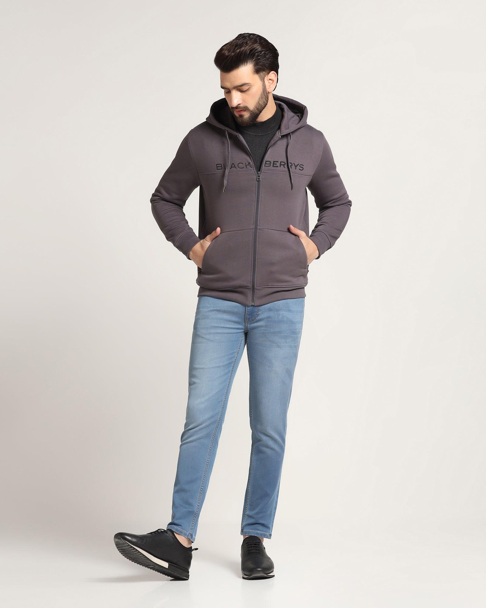 Hoodie Asphalt Grey Printed Sweatshirt - Soul - Blackberrys