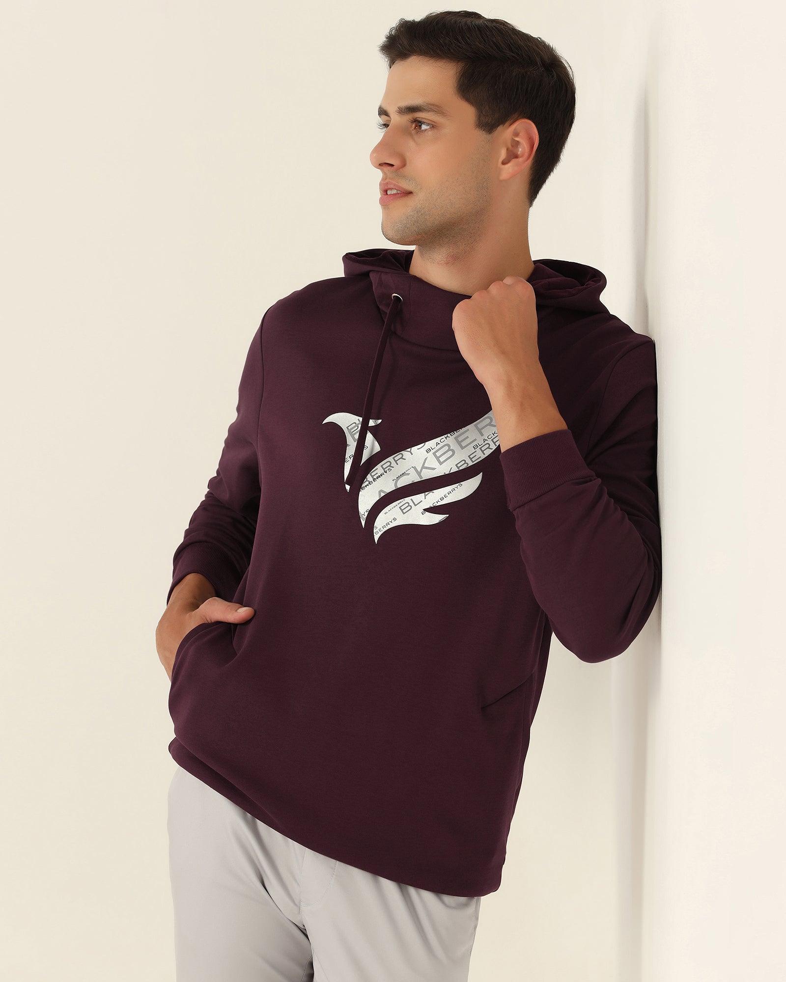 Buy Hoodie Fig Solid Sweatshirt Online at Blackberrys