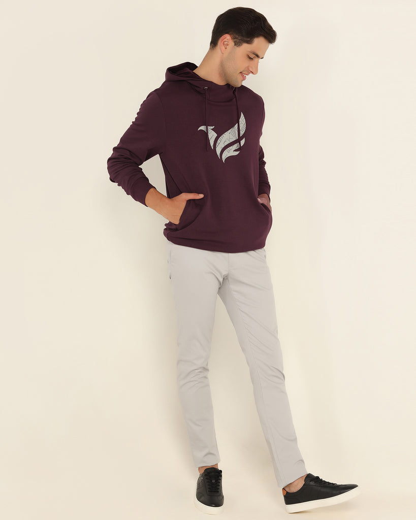 Hoodie Fig Solid Sweatshirt - Chad