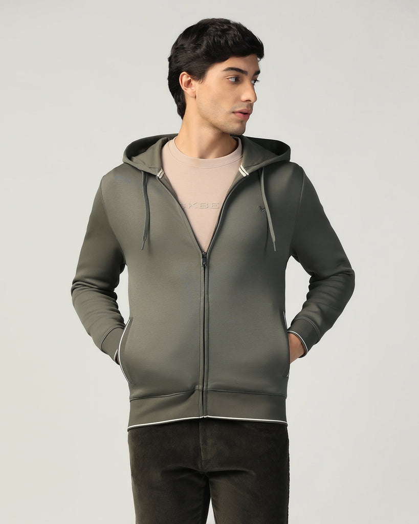 Hoodie Kelp Solid Sweatshirt - Morgo