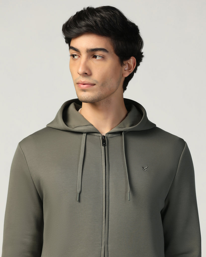 Hoodie Kelp Solid Sweatshirt - Morgo