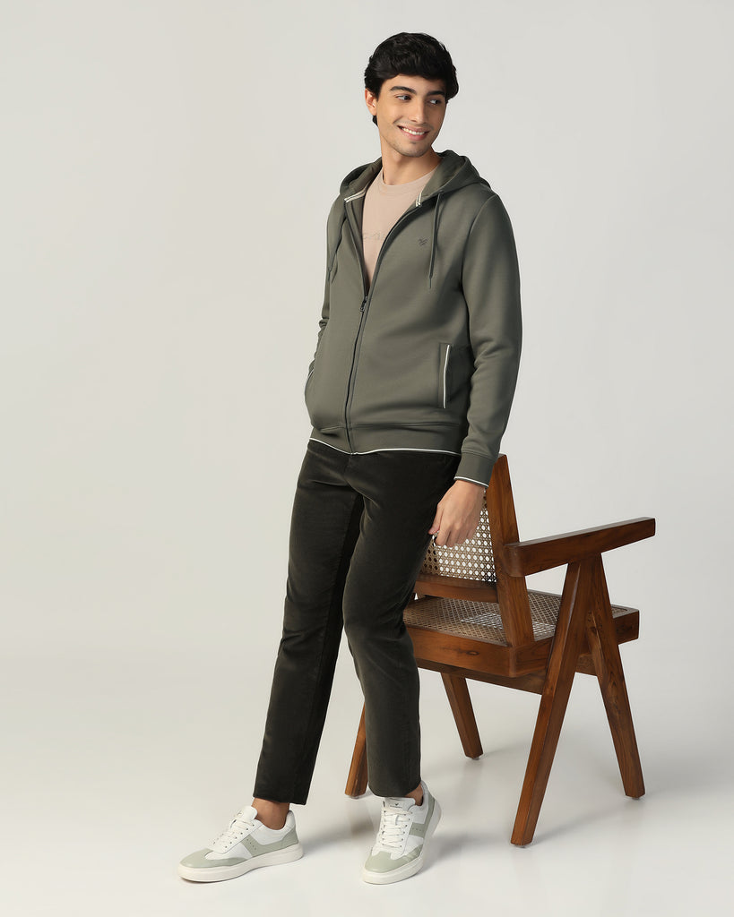 Hoodie Kelp Solid Sweatshirt - Morgo