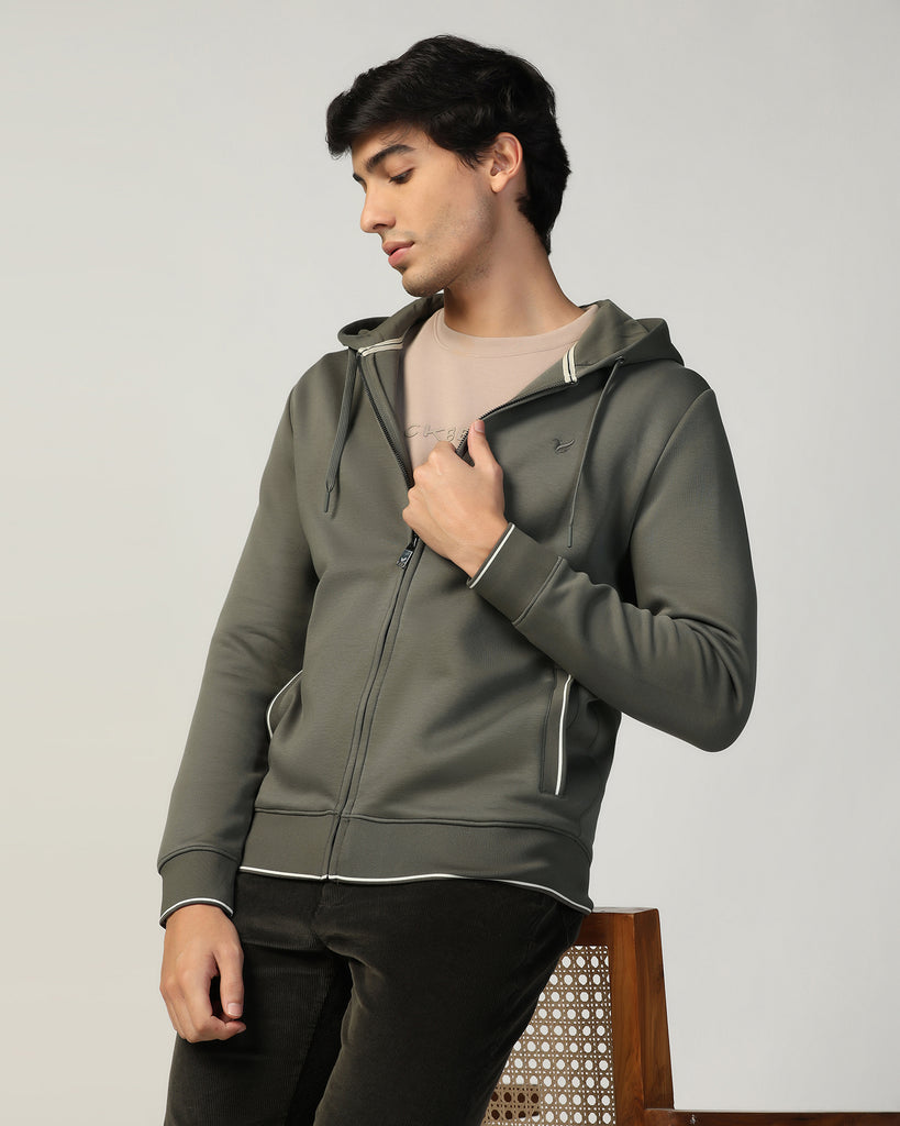 Hoodie Kelp Solid Sweatshirt - Morgo