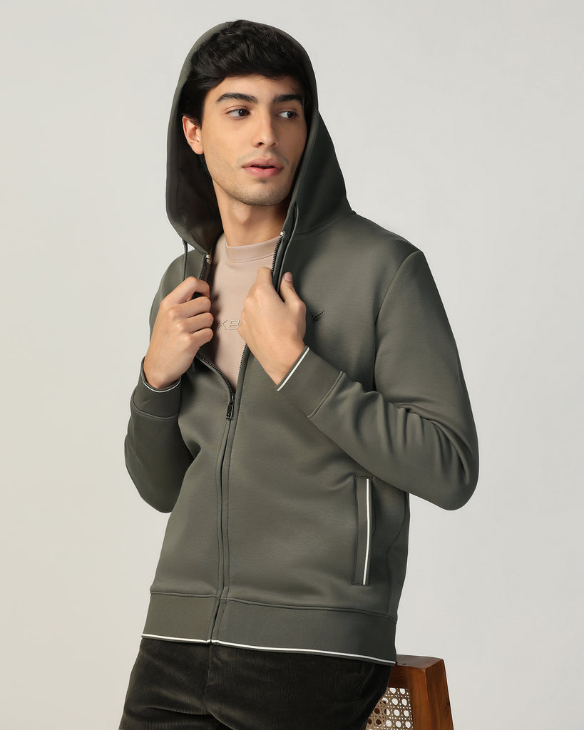 Hoodie Kelp Solid Sweatshirt - Morgo