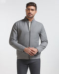 TechPro Grey Solid Zipper Jacket - Zeno - Blackberrys
