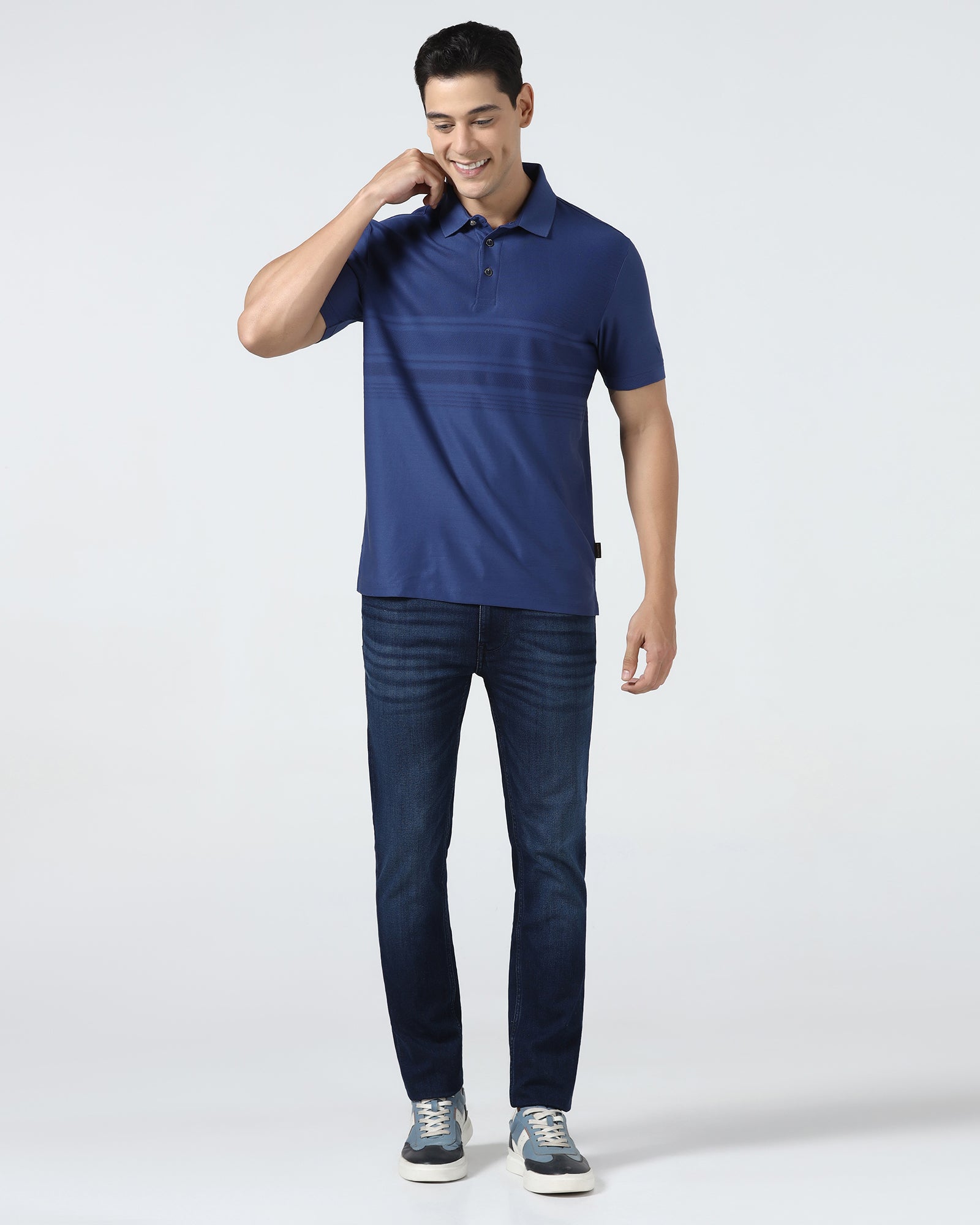 Indigo Superflex Slim Fit Jeans - Reid