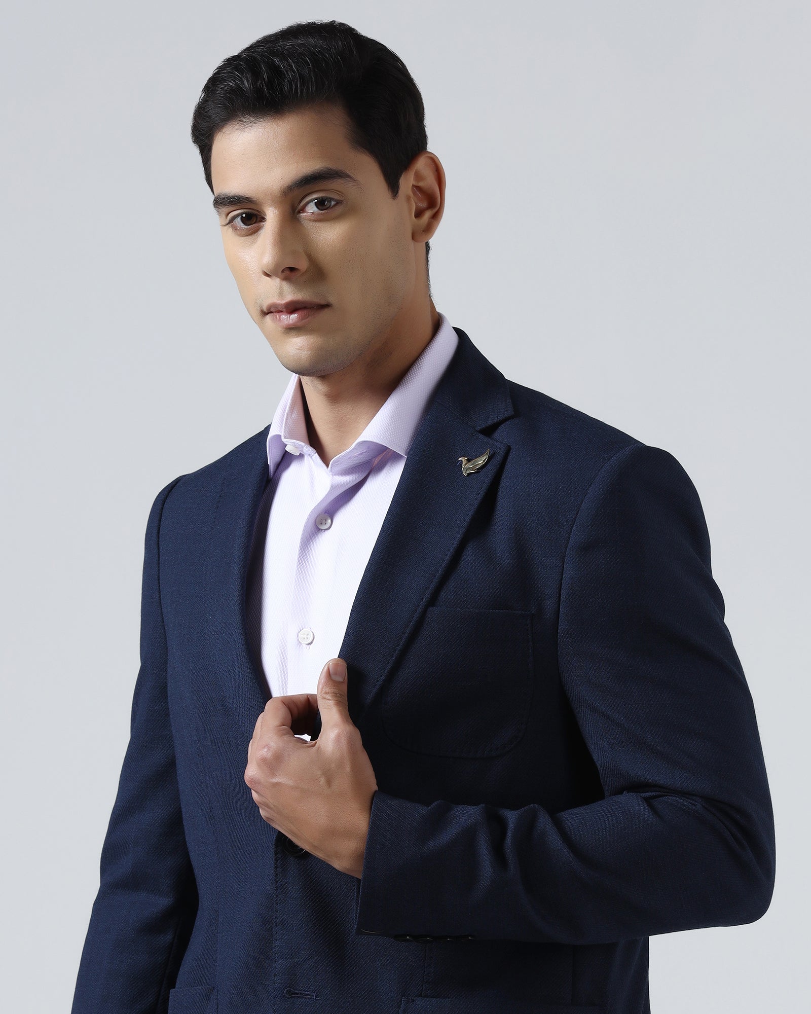 Indigo Luxe Solid Blazer - Randal