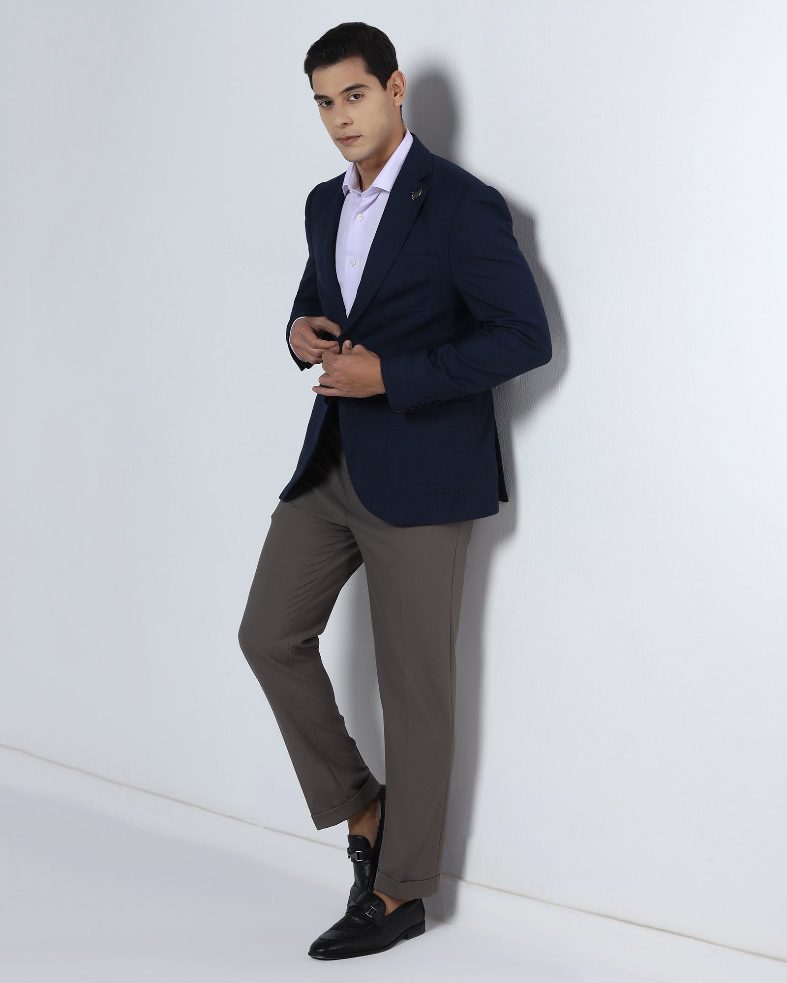 Indigo Luxe Solid Blazer - Randal