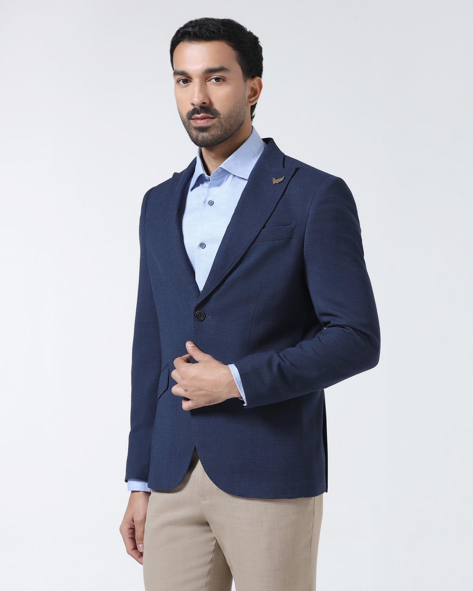 Indigo Luxe Solid Blazer - Jameson