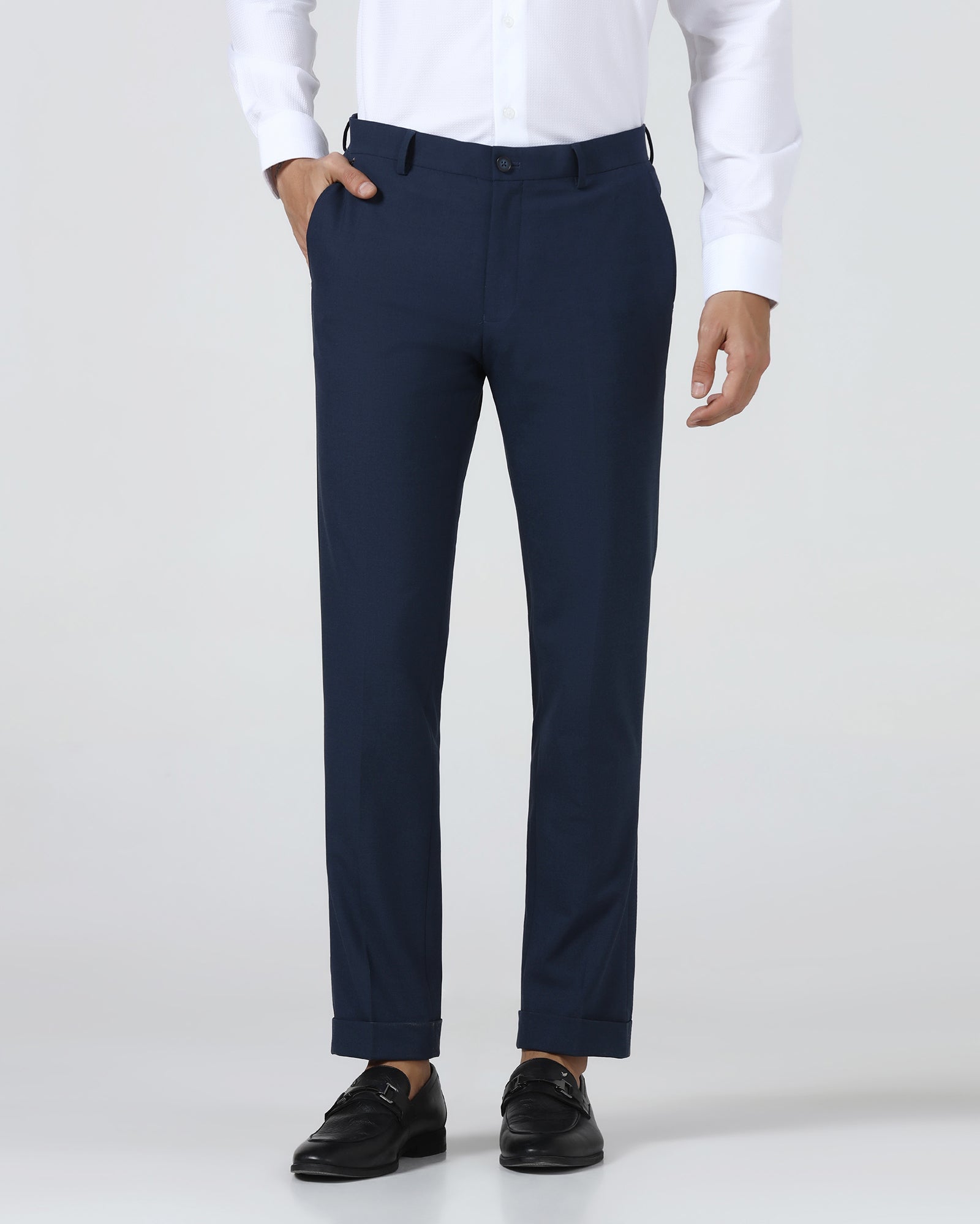 Indigo Solid Trouser - Arnold