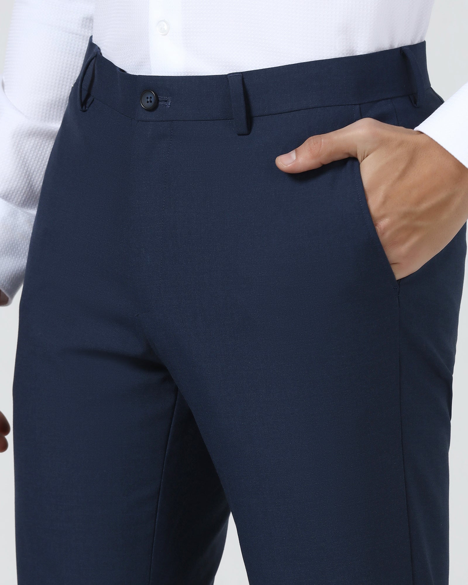 Indigo Solid Trouser - Arnold