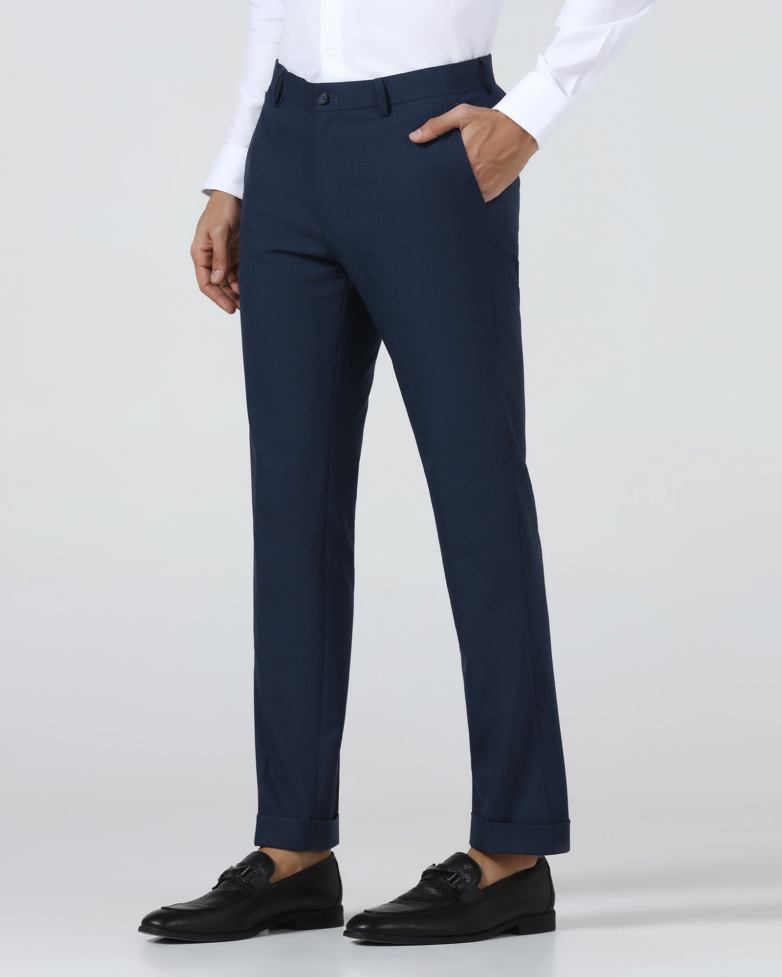 Indigo Solid Trouser - Arnold