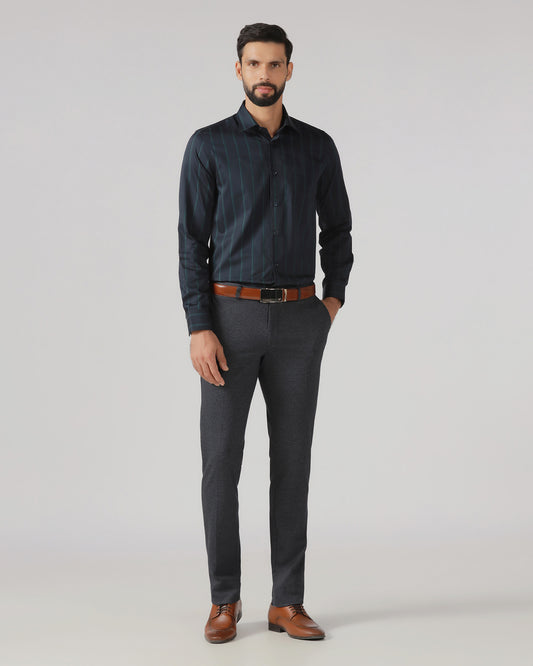 Indigo Solid Trouser - Chardonnay