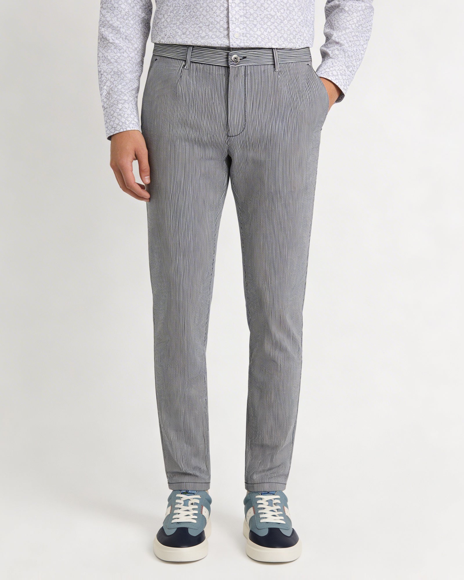 Indigo Stripe Khakis -  NHOJ