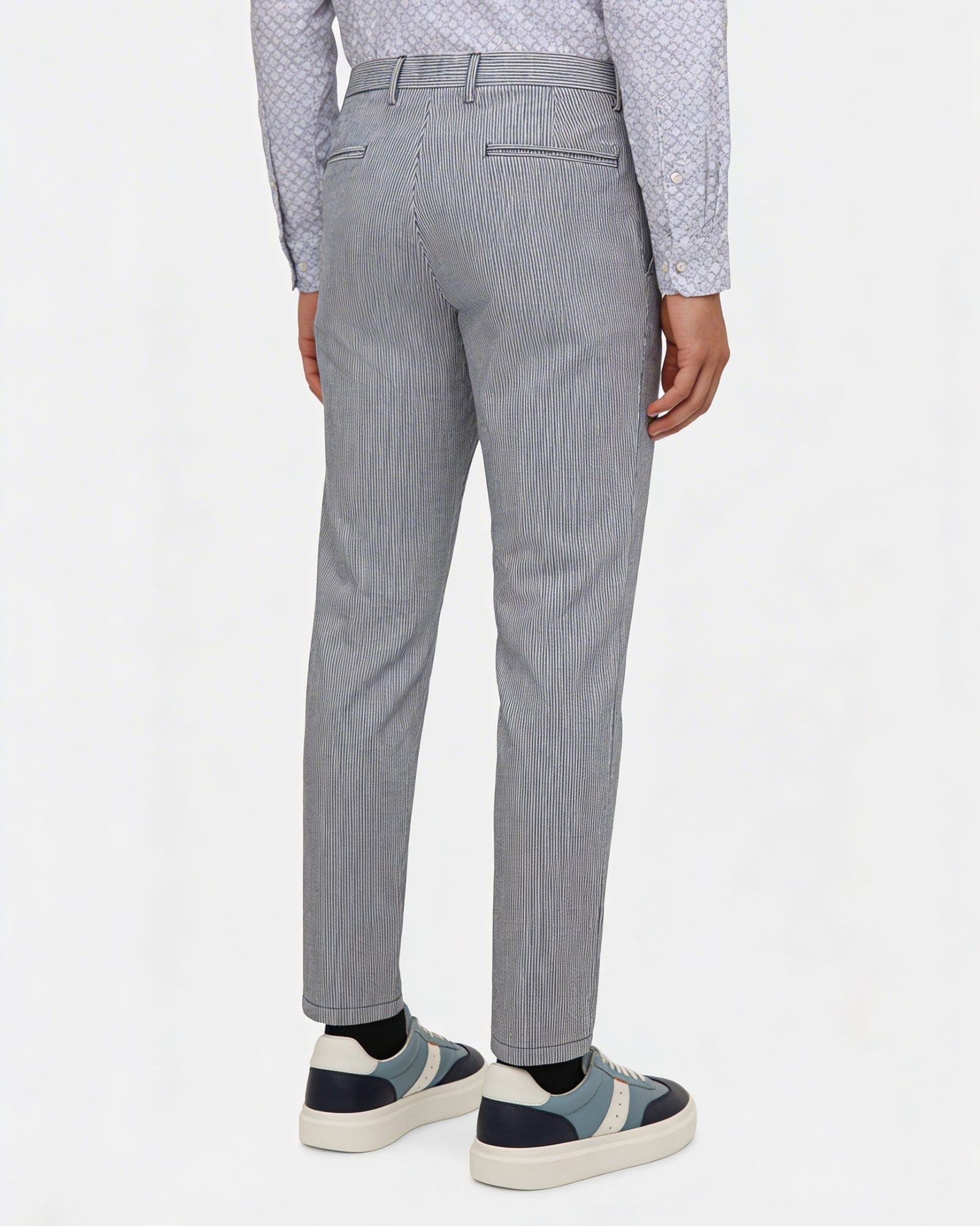 Indigo Stripe Khakis -  NHOJ