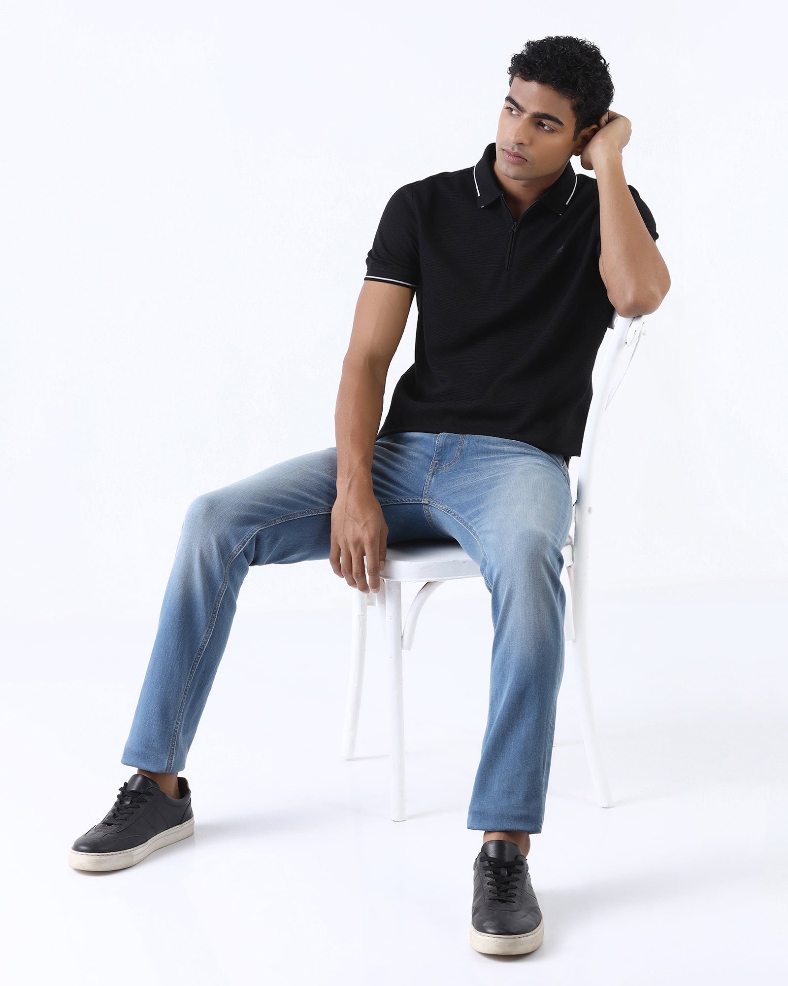 Indigo Super Clean Slim Fit Jeans - Cade