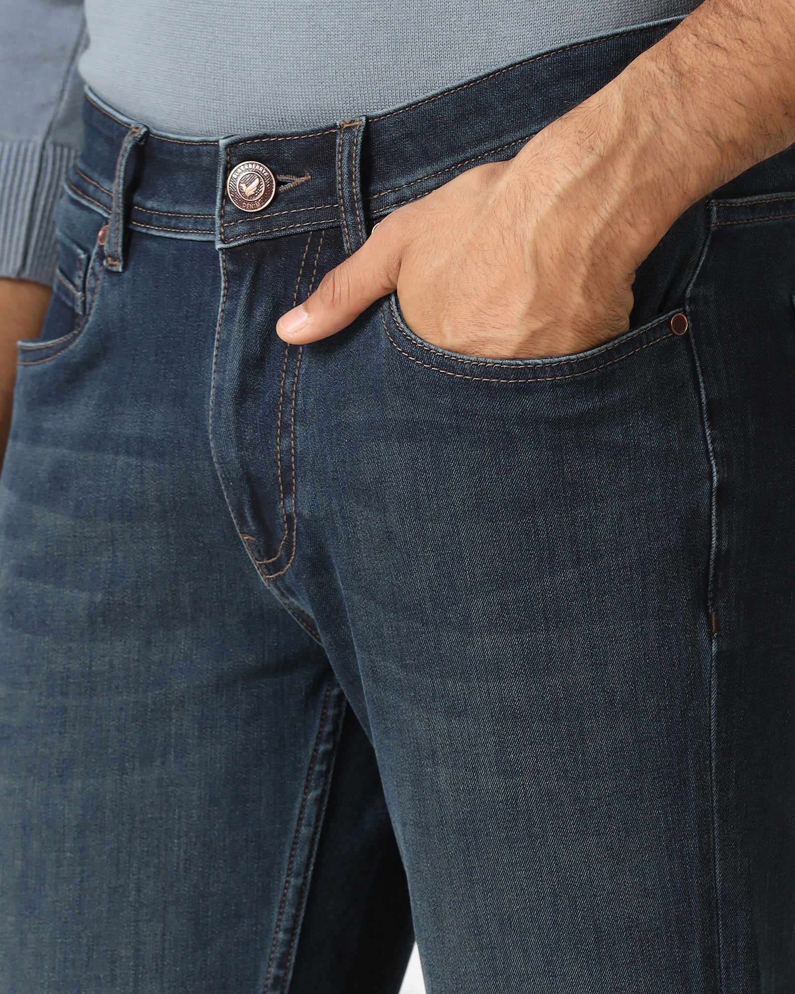 Indigo Superflex Slim Fit Jeans - Violet