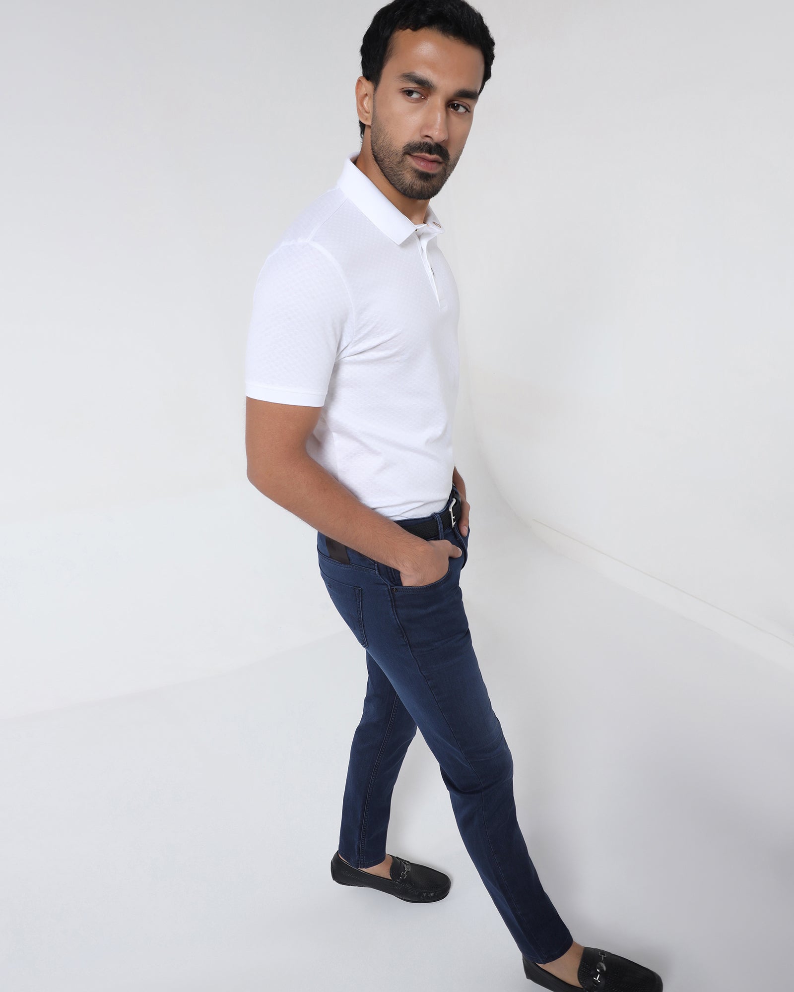 Indigo Ultrasoft Slim Comfort Jeans - Warren