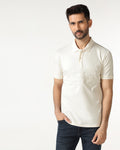 Ivory White Solid Polo - Grand