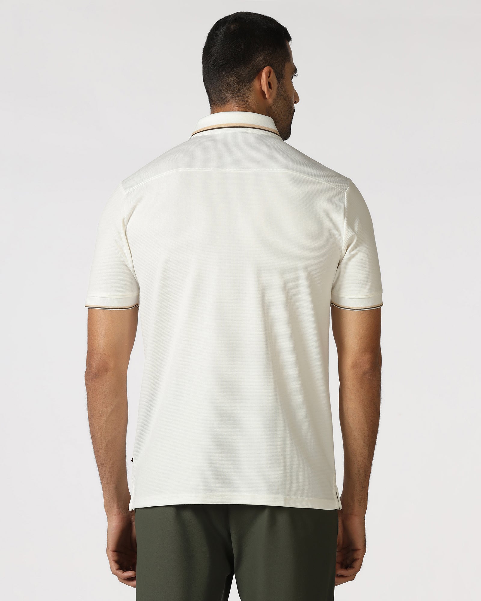 Ivory White TechPro Textured Polo - Titan