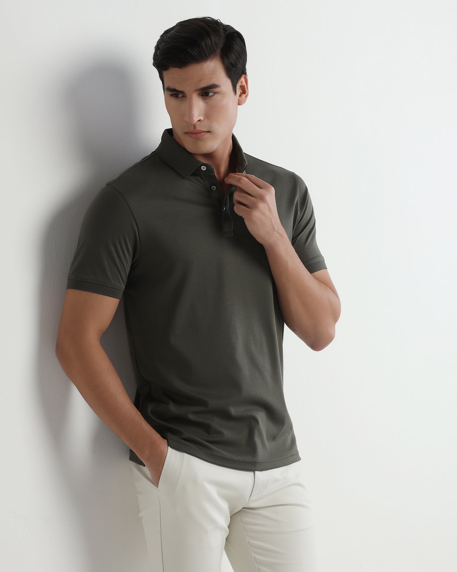 Kelp Luxe Solid Polo - Toll