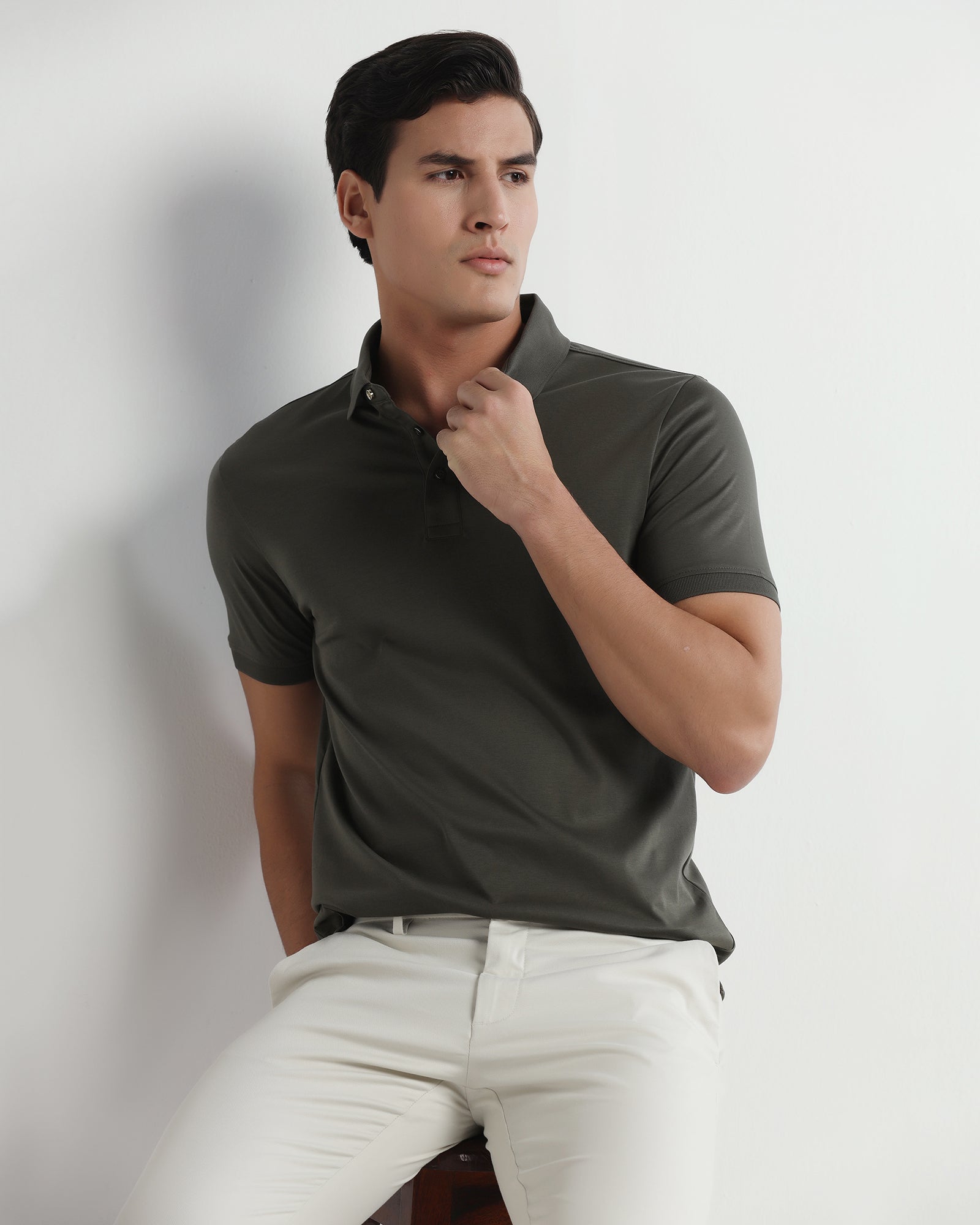 Kelp Luxe Solid Polo - Toll