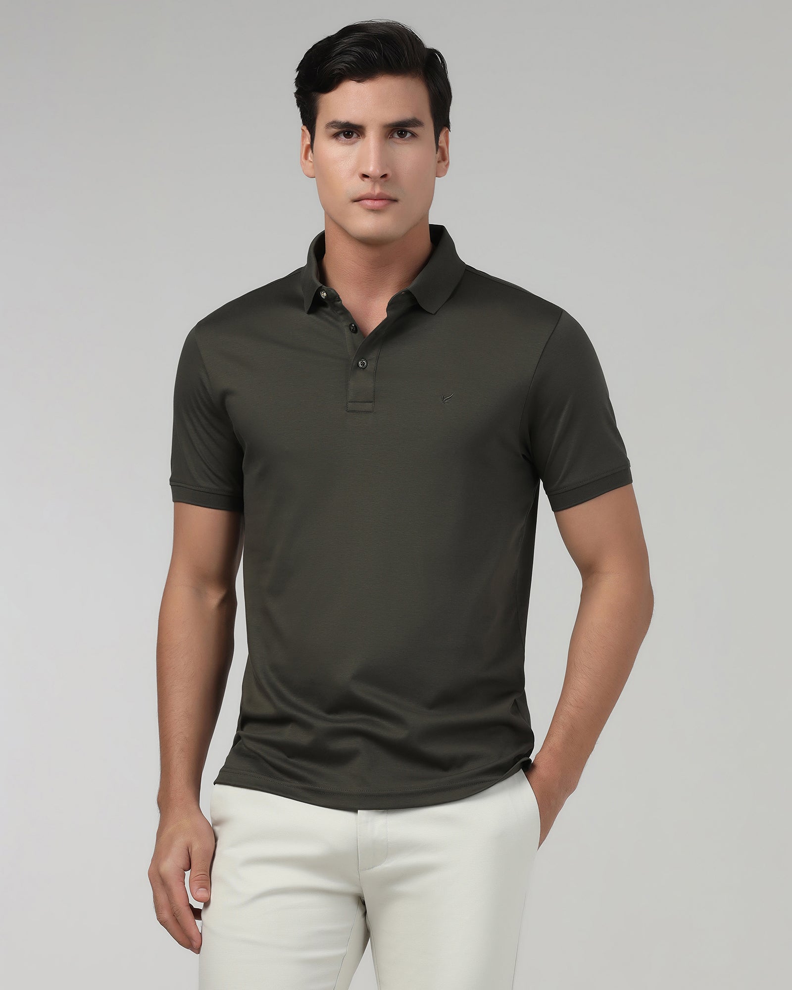Kelp Luxe Solid Polo - Toll