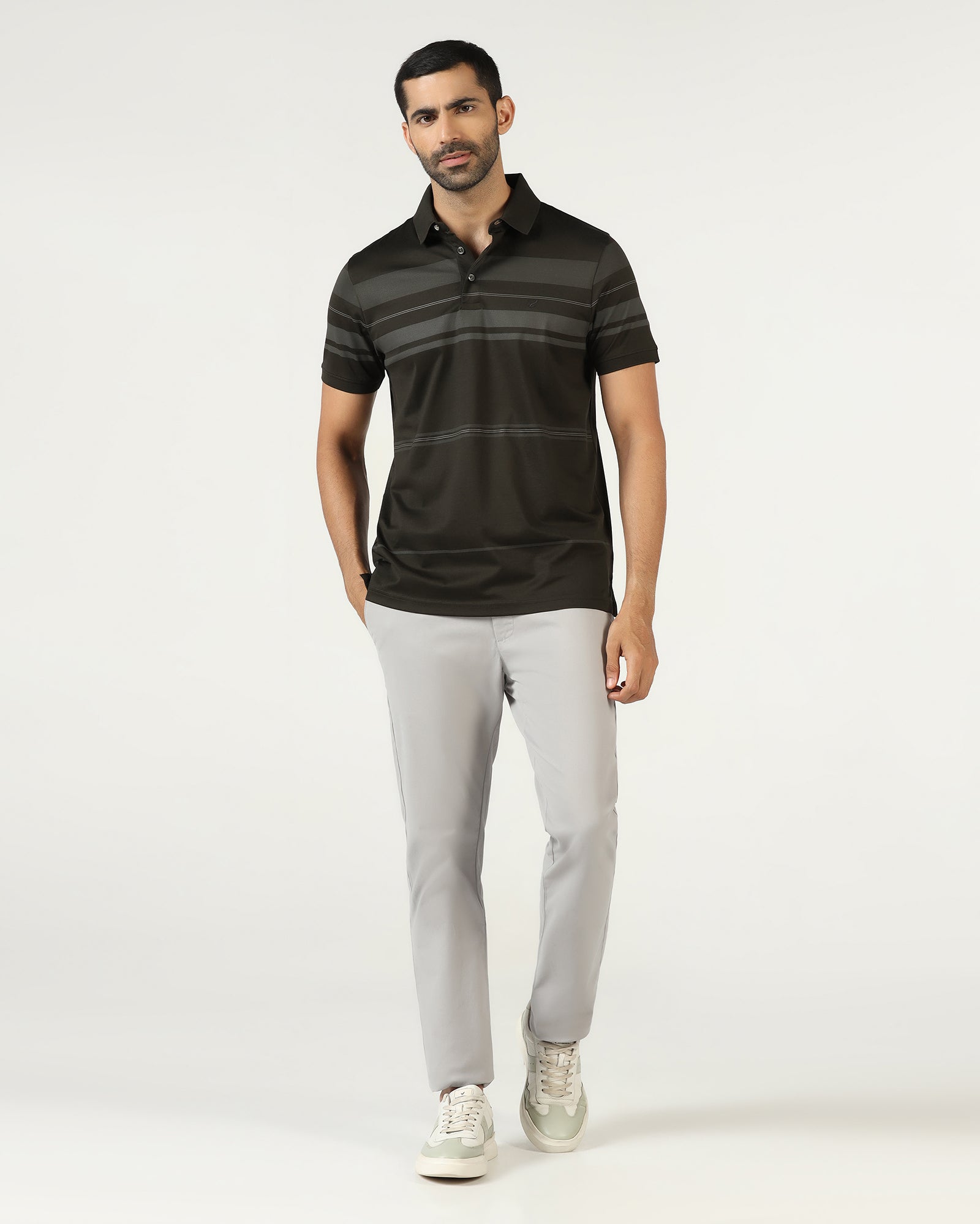 Kelp Stripe Polo - Tuck