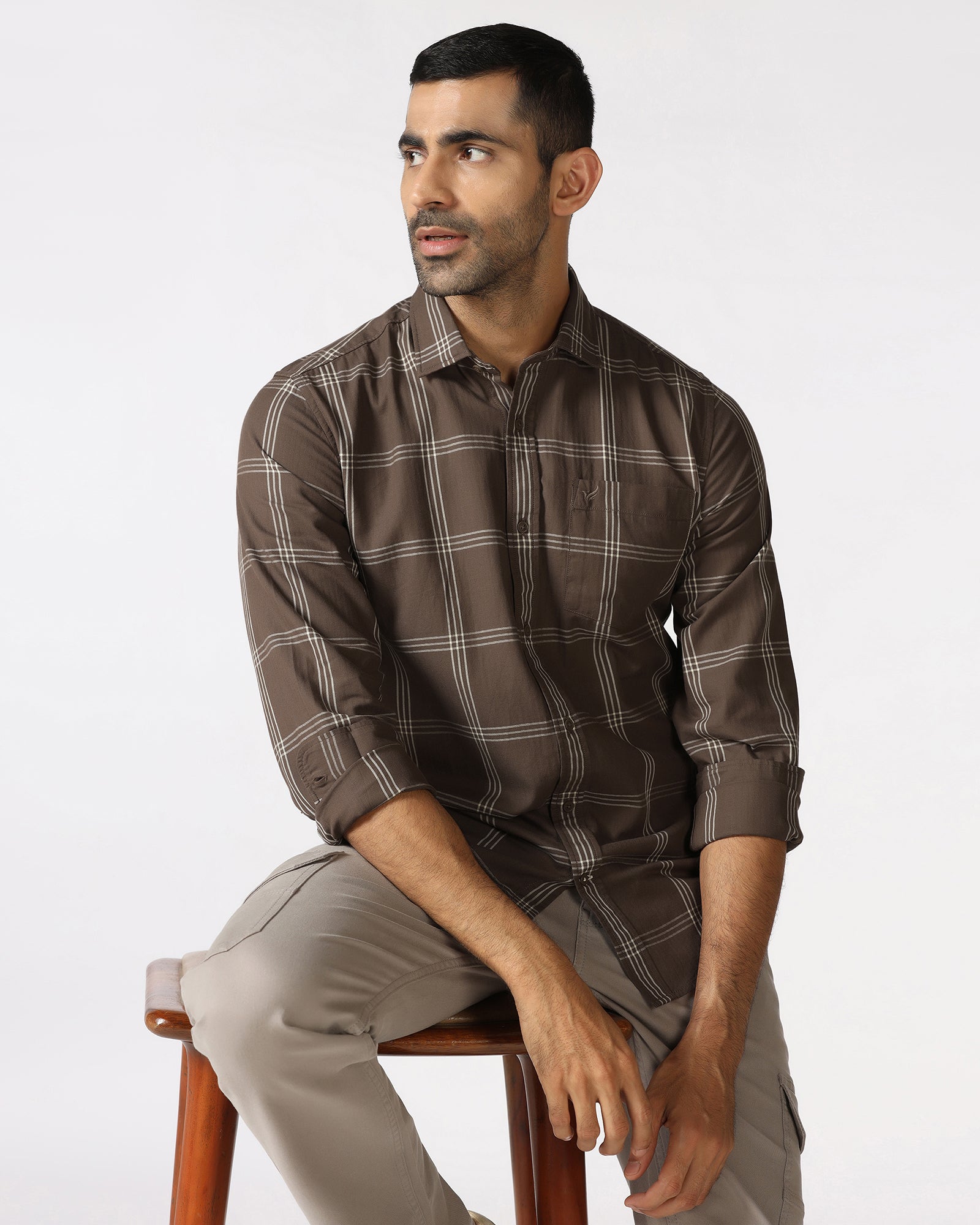 Khaki Check Shirt - Artem