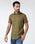 Khaki Half Sleeve Linen Solid Shirt - Cleo