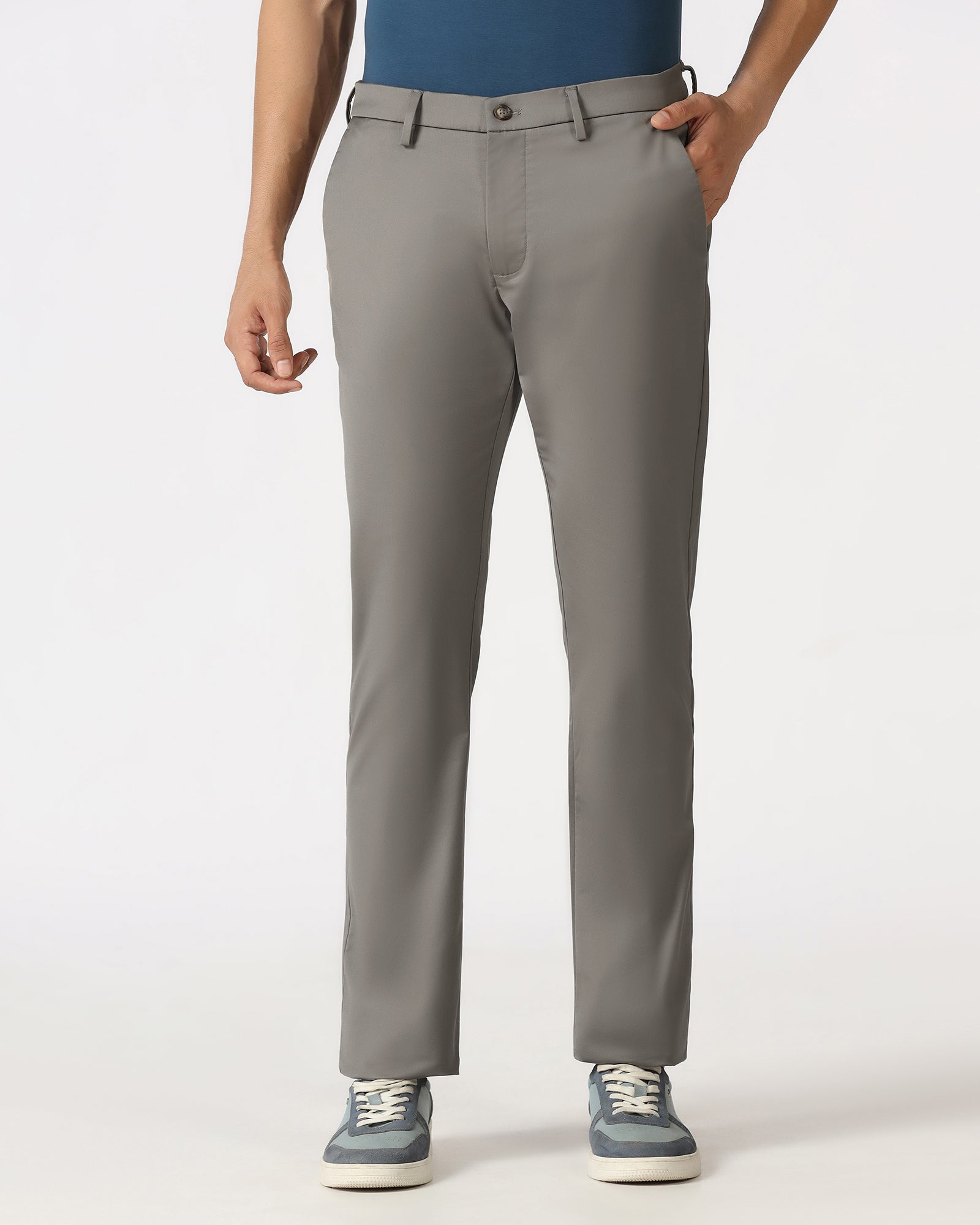 Khaki Non Iron Solid Khakis - Peter