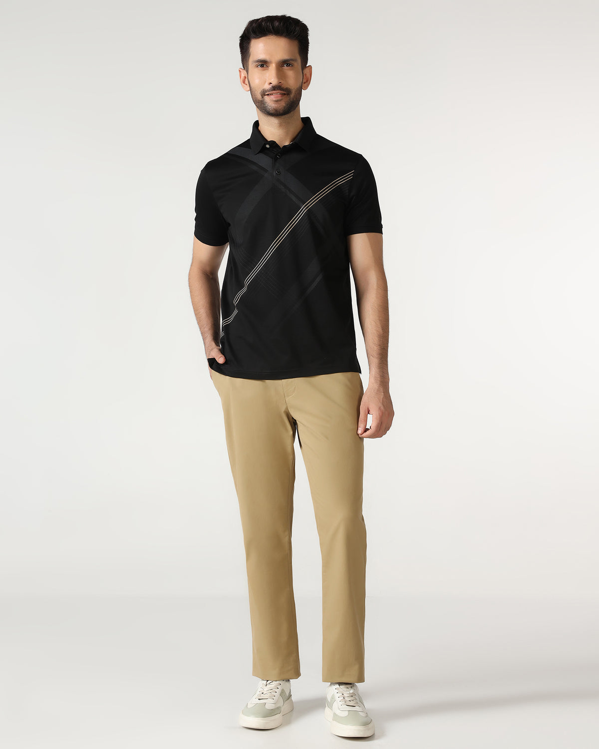Buy Khaki Solid Khakis from Mario Collection Online