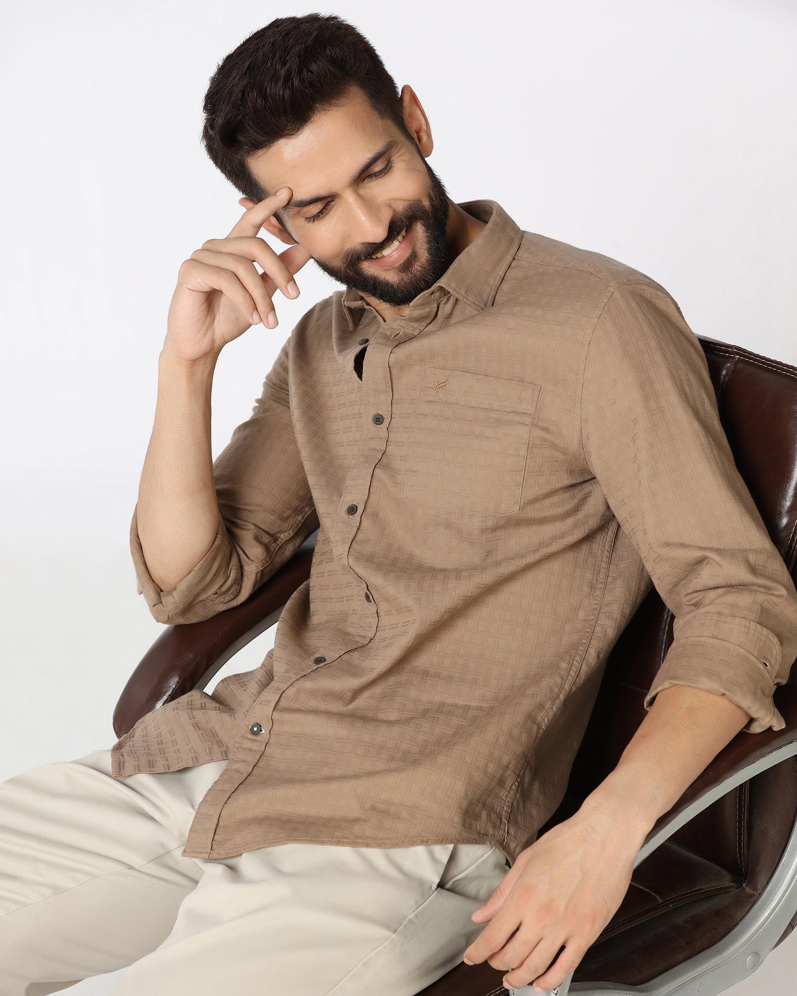 Khaki Solid Shirt - Orcad