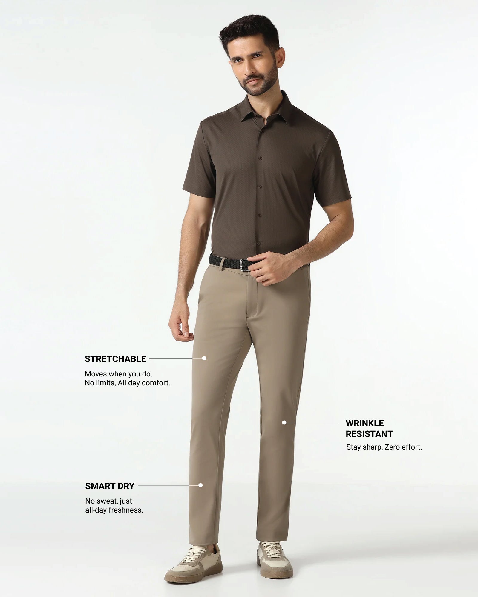 Khaki Techpro Solid Khakis - Ziea