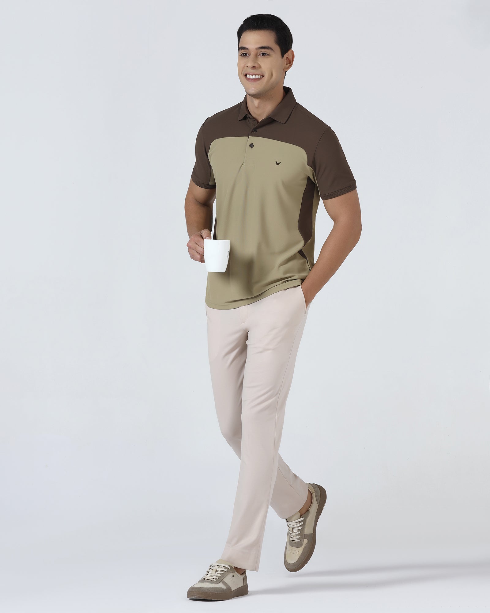 Khaki TechPro Solid Polo - Remus