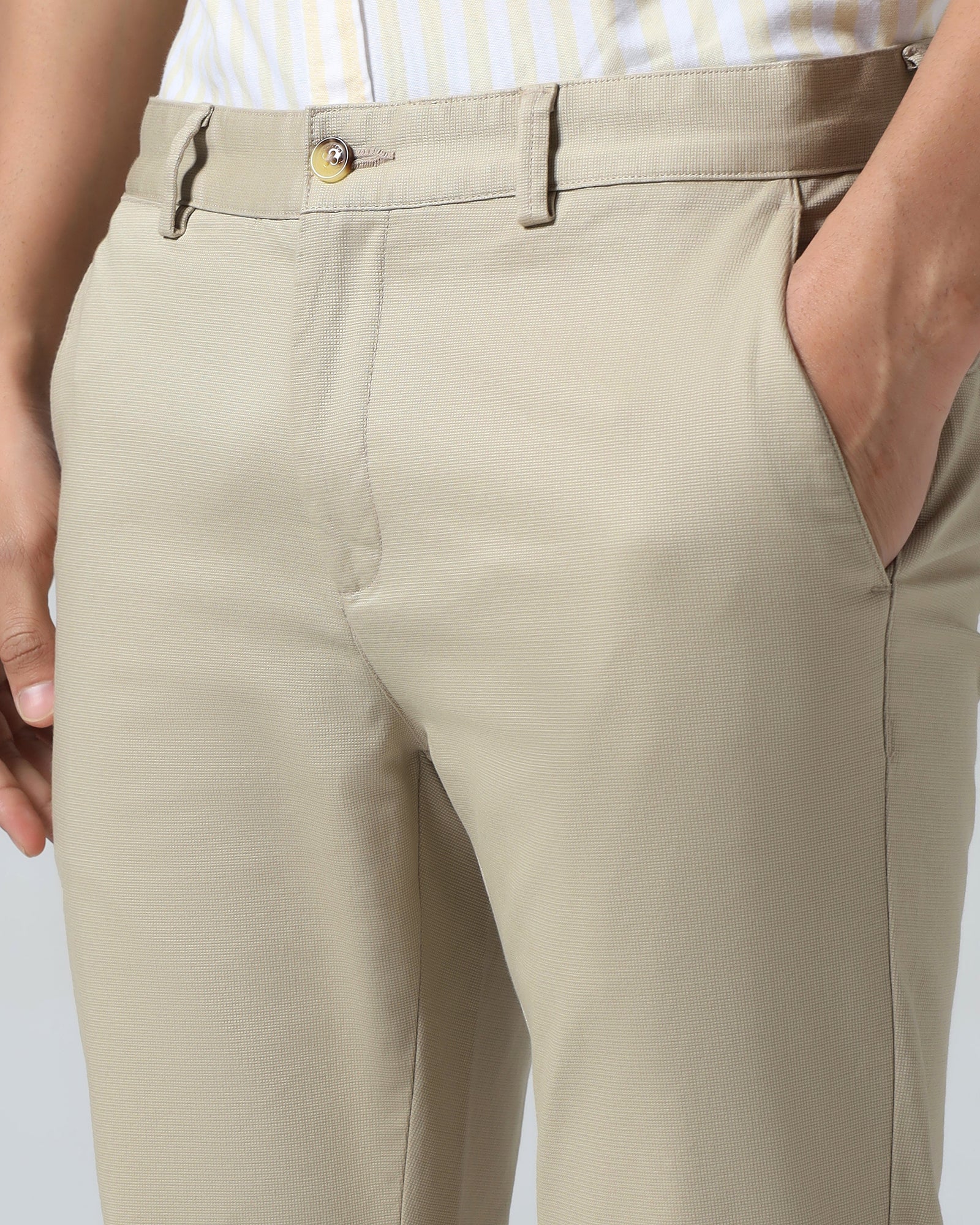 Khaki Textured Khakis - Portico