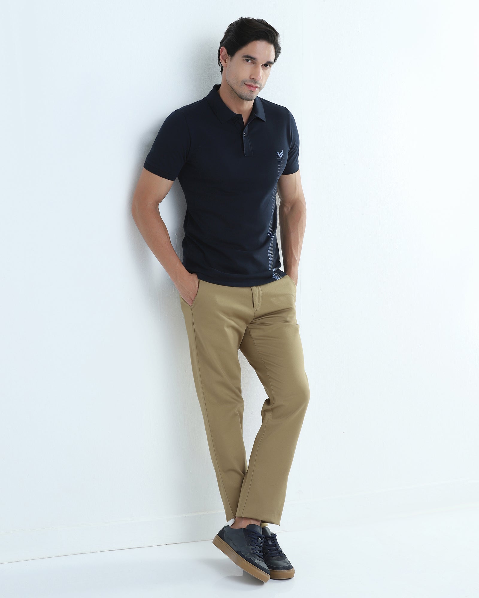 Khaki Textured Khakis - Wide